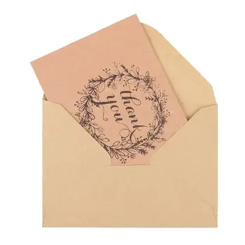 

50set Kraft Cards Envelops Delicate Matching Envelop Retro Envelop For Teacher