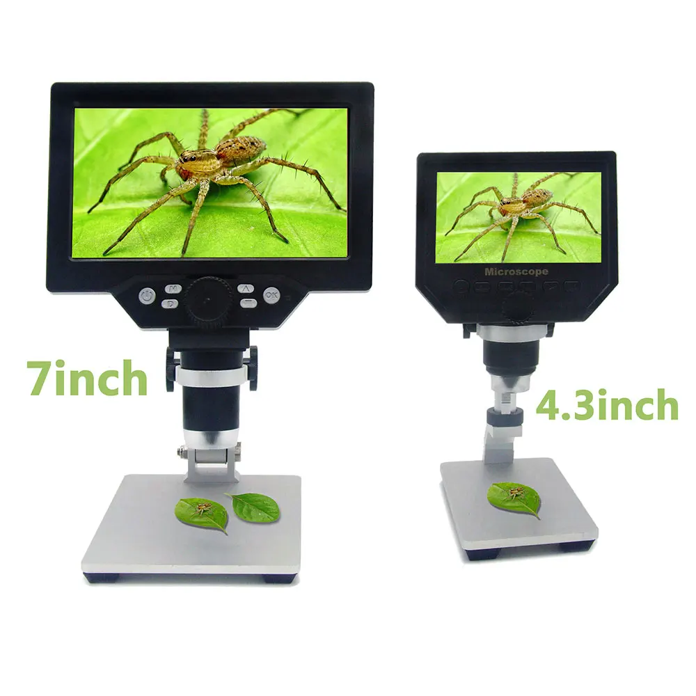 7 дюймов HD lcd паяльный микроскоп телефон Ремонт лупа+ металлическая подставка 1200X цифровой электронный микроскоп видео микроскоп