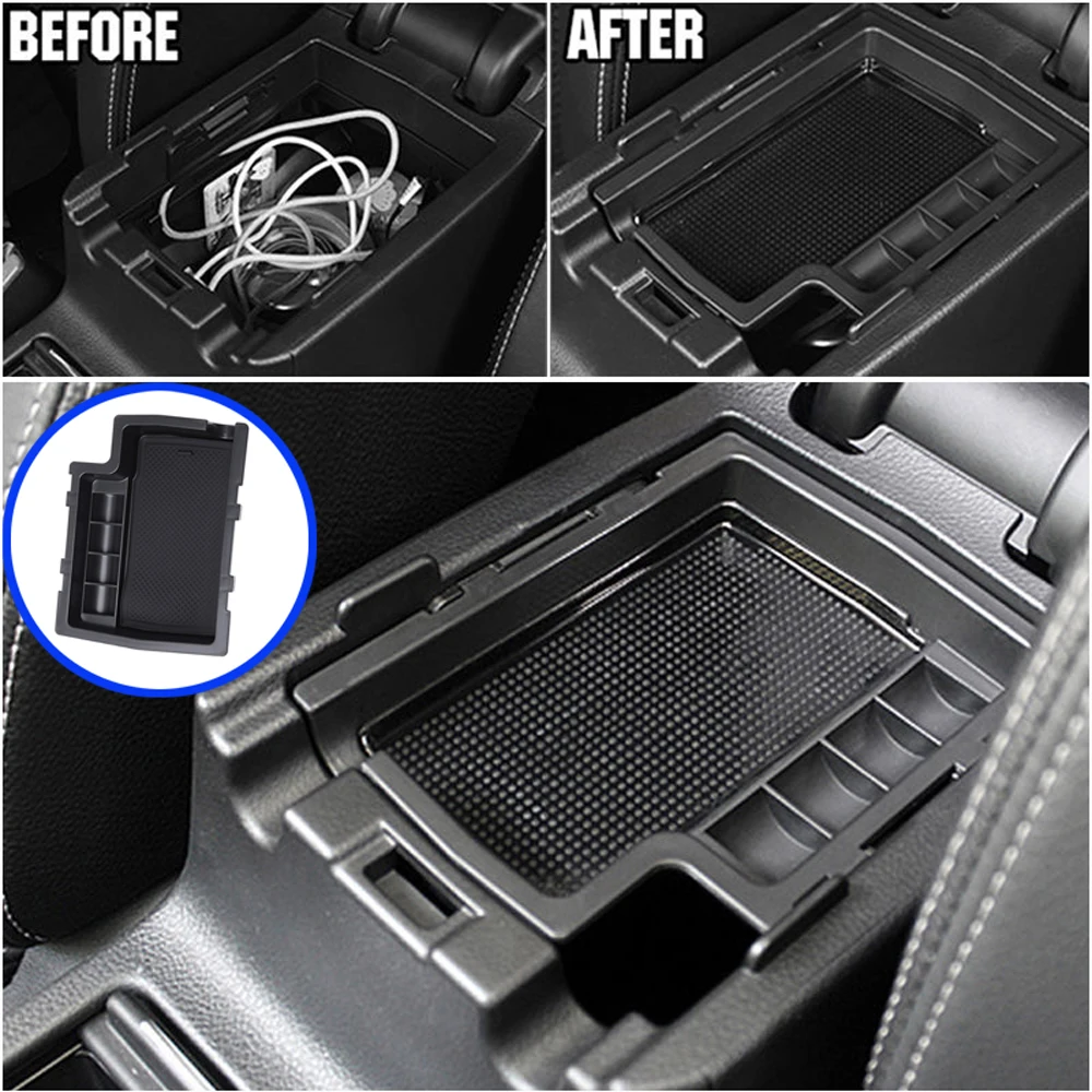 Для Subaru Xv Crosstrek 2012-16 чехол ABS пластик подлокотник коробка для хранения Черные Аксессуары Лидер продаж