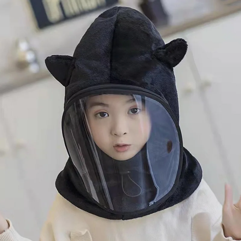 New Fashion Warm Hats Winter Children Beanies Plus Velvet Winter Hats For Women Men Hat With Glasses Cap