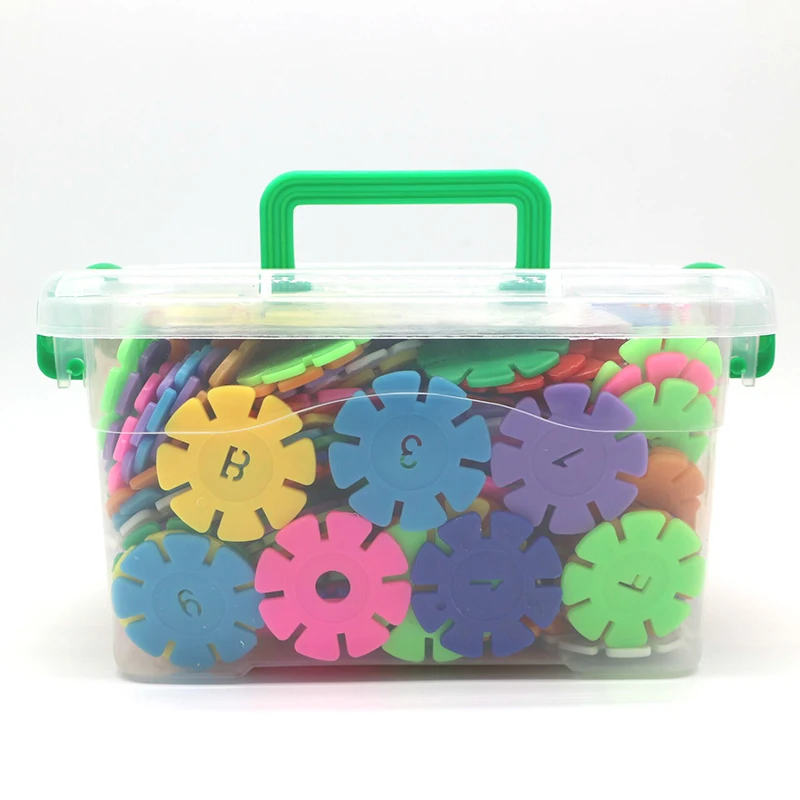 High Quality Snowflakes Thicken Large Children's Building Blocks Plastic Intellectuality Girl Boy Insert Storage Boxed Toy Gifts