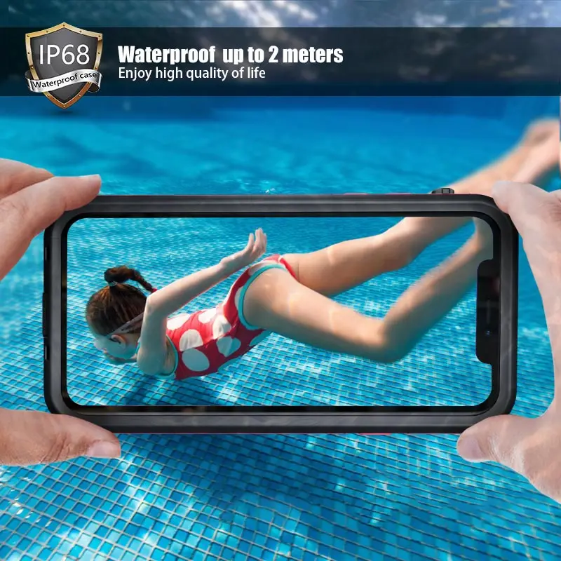 Водонепроницаемый чехол SHELBOX для телефона iPhone 11 Pro Max 360 защитный плавания SE 7 8 Plus XR