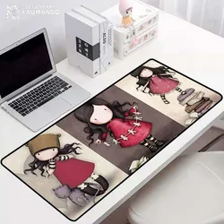 Bonito mouse pad velocidade santoro gorjuss computador mesa mousepad gamer acessórios tapete de borracha gaming portátil mausepad tapete pc anime