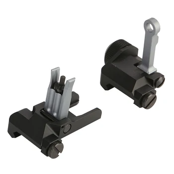

Shooting Tactical Folding Rail Sight KAC Style MK12 MK18 300M RAS Steel Folding Sights BUIS Aiming For Airsoft Hunting Shooting