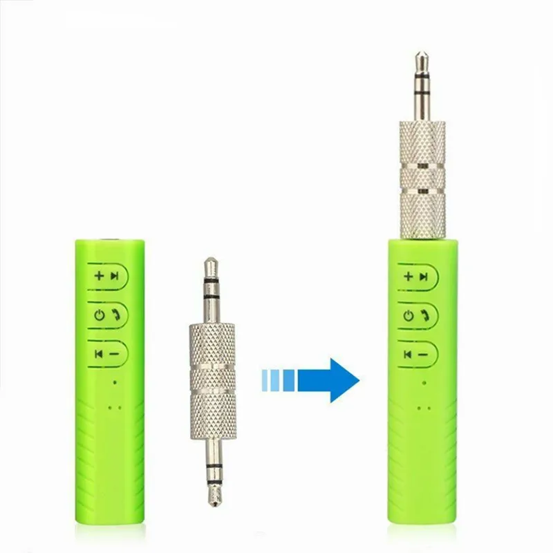 Green Antoksky Mini 3,5 мм разъем Bluetooth Автомобильный Громкая связь музыкальный аудио приемник адаптер авто Bluetooth AUX для динамика наушников автомобиля Z2 - Цвет: Green