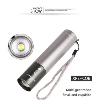 

3 Modes Adjustable LED T6 USB Rechargeable Flashlight for Outdoor