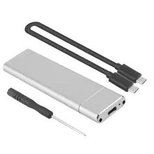 Usb 3.1 tipo-c para m.2 ngff ssd gabinete disco rígido caixa de gabinete externo para m2 sata ssd usb 3.1 2230/2242/2260/2280