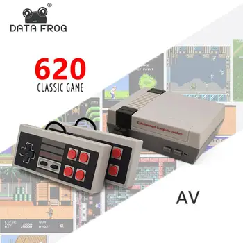 

Mini Handheld Home Entertainment Game Console AV Port Retro Built-In 620 Classic Game 8-Bit Dual Handle Game Console