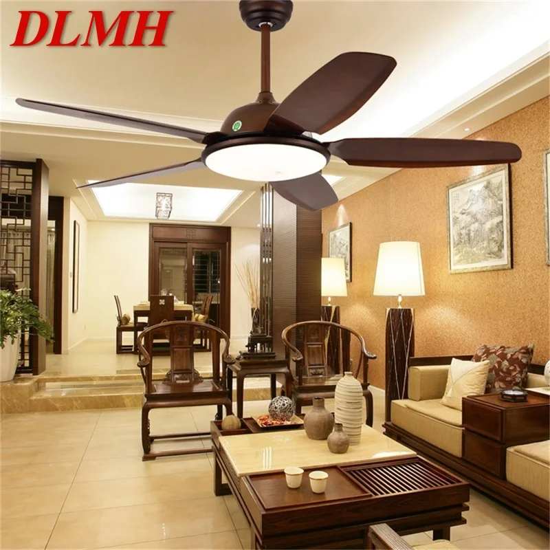 Современный потолочный вентилятор DLMH с лампой комплект пультом дистанционного управления 3 цвета