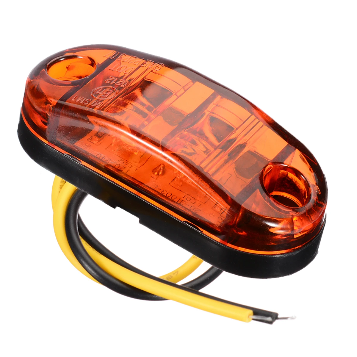 4 шт./компл. Янтарный 2 светодиодный свет 12 В 24 в Овальный зазор автомобильный прицеп грузовик светодиодный боковой маркер лампочки водонепроницаемые