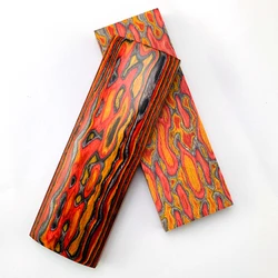 Mango de madera de Color 3D para bricolaje, Material de fabricación de cuchillos, accesorios de parche hechos a mano, 120x40x8mm, 2 piezas