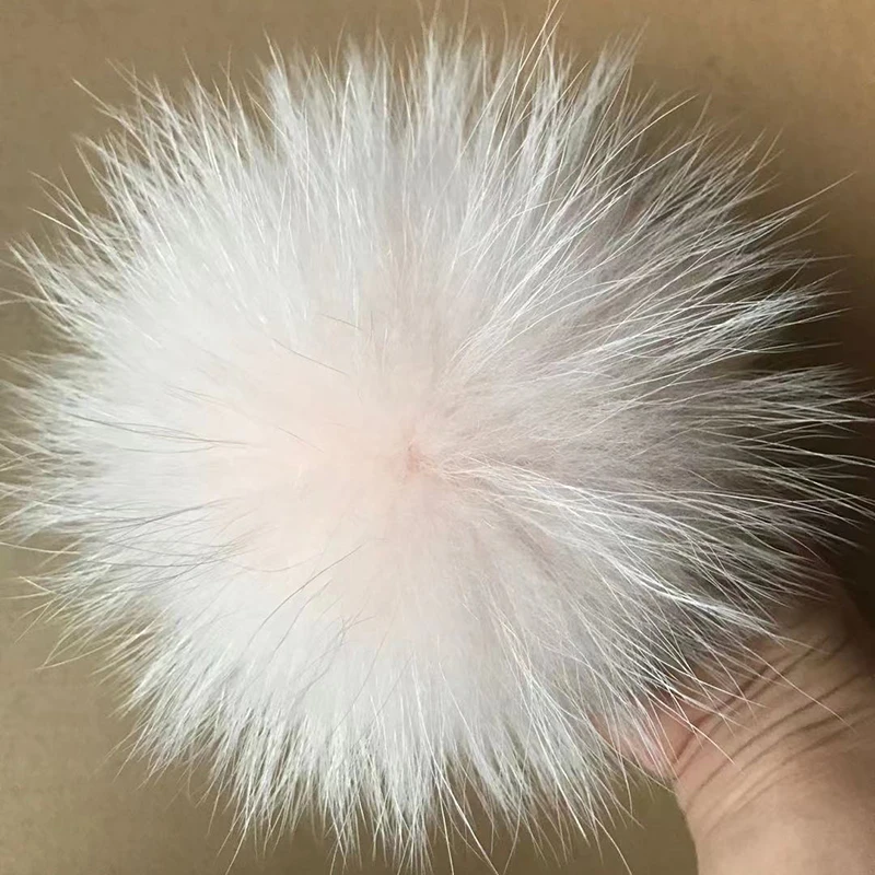 DIY 5A Real Fur Pom Raccoon Pompon Fox Pompoms Nature Pompom Scarf Gloves Hats