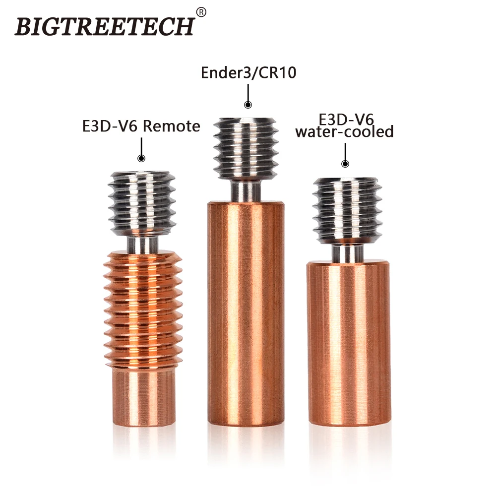 Bigtreetech Bi-metal Heatbreak E3d-v6 Ender3 Cr10 Remoto Bimetal Grade5 Liga de Titânio Aquecer até 450500 Pro para Mk3s Ender3 Pro