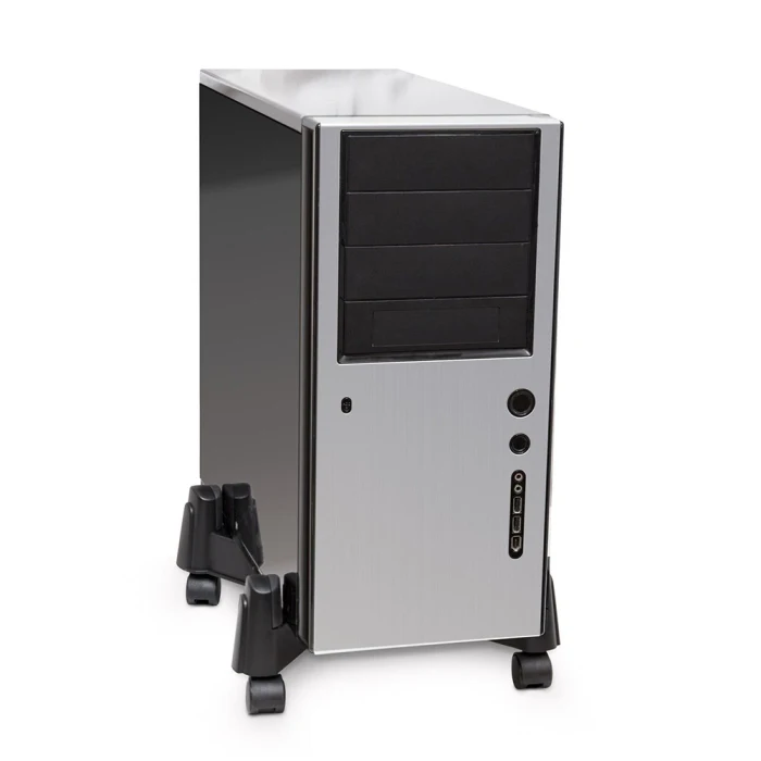 Computer Case Bracket Adjustable Size 5 Lock Wheels Anti-slip Anti-static Stand PUO88