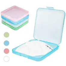 4PC Porta Mascarilla Caja Portable couleur bonbon Transparent Masque étui Guarda Funda De Mascarillas plissable Boite Rangement Masque(China)