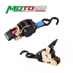 New A single hook Motorcycle Auto Retractable Ratchet Tie Down Starp