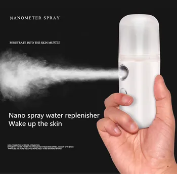 

The new rechargeable water meter portable beauty instrument nano spray instrument handheld steaming face humidifier