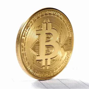 

1PCS Art Collection Bitcoin Historic Commemorative Coins Metal Gold Plated History Souvenir Coins High Quality For Gift Souvenir