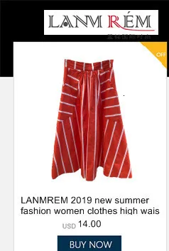 LANMREM летняя новая модная Темпераментная Женская свободная повседневная длинная рубашка в полоску с неровной строчкой TC210
