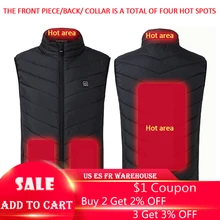 Горячая зимняя куртка с подогревом, жилет с электрическим подогревом, зимняя теплая куртка с подогревом, теплое пальто для женщин и мужчин, унисекс, флисовая куртка для велоспорта, для улицы