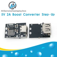 Tip-c USB 5V 2A Boost dönüştürücü Step-Up güç modülü lityum pil şarj koruma levhası LED ekran USB DIY şarj için
