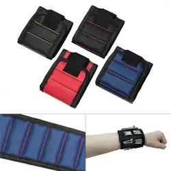 Bracelet magnétique puissant en Polyester, sac Portable d'électricien, sac à outils, vis porte foret, ceinture d'outils de réparation 