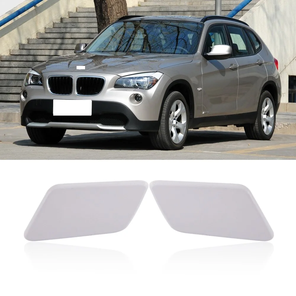 Кепки QX 1 пара для BMW X1 E84 2009-2012 автомобиля Неокрашенный левый и правый фар сопла крышка Кепки 51112993585 51112993586
