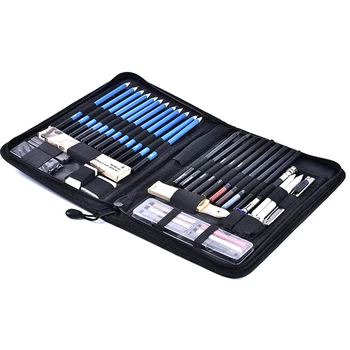 48 Pcs Sketch Pencil Set Professional Sketching Drawing Kit Wood Pencil Pencil Bags