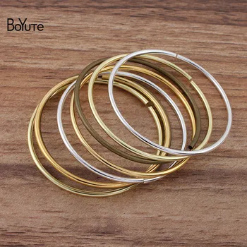 

BoYuTe (20 Pieces/Lot) 52*2MM Metal Brass Simple Bracelet Materials Handmade Diy Jewelry Accessories Wholesale