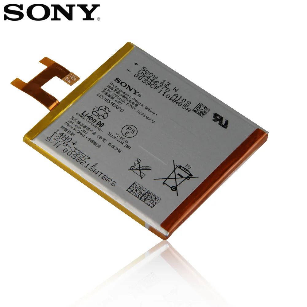 Оригинальная батарея LIS1551ERPC для Sony Xperia Z L36h SO 02E C6603 S39H L36i c6602 LIS1502ERPC сменная