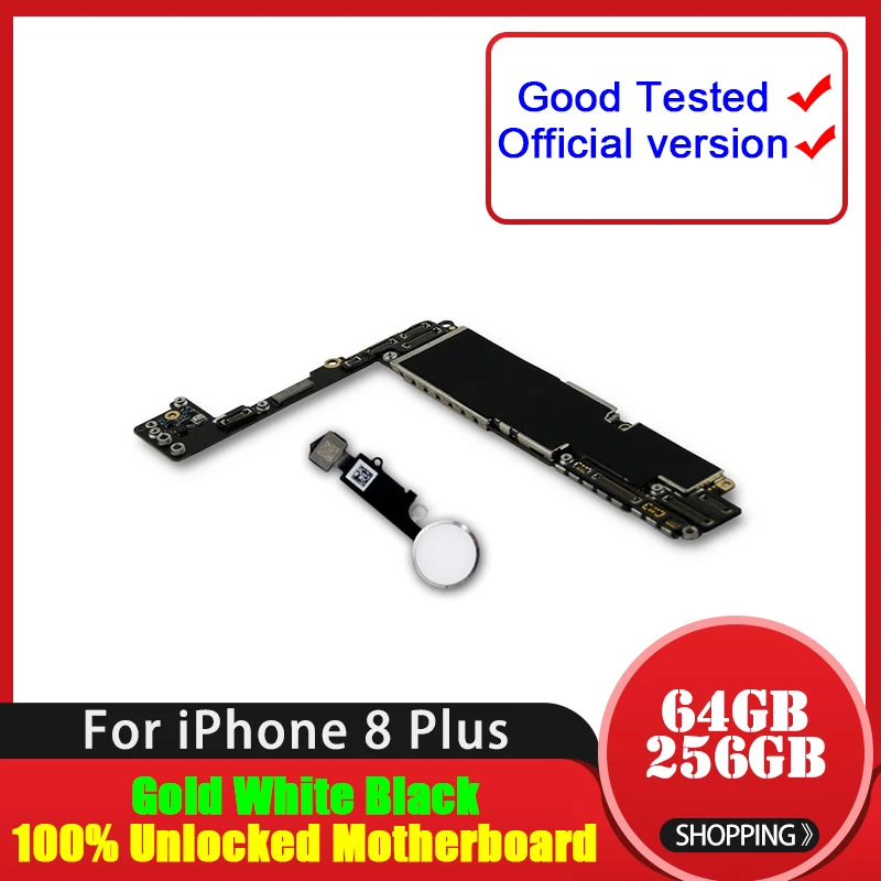 64 Гб 256 ГБ разблокированная для iPhone 8 Plus материнская плата с сенсорным ID, полностью протестированная для iPhone 8 Plus материнская плата iPhone 8 P