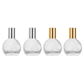 

13ml Mini Steel Ball Bottle Empty Refillable Roll On Bottle For Essential Oil Travel Glass Perfume Bottle