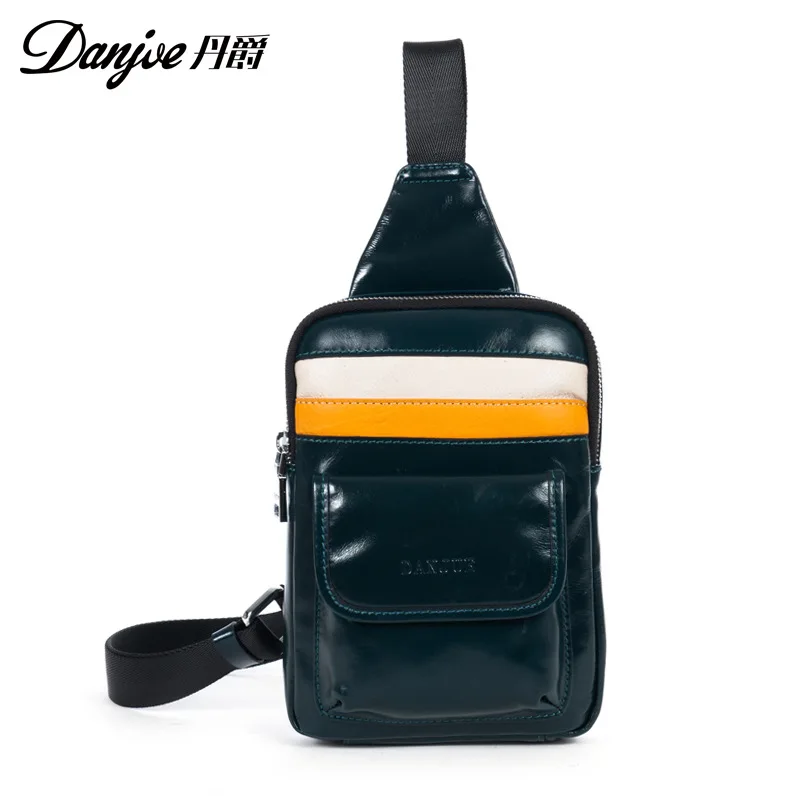 

Full-grain Leather New Style Chest Pack Shoulder Cross-body Fashion Leisure Bag Boutique Men's Bag Universal Manufacturers Direc