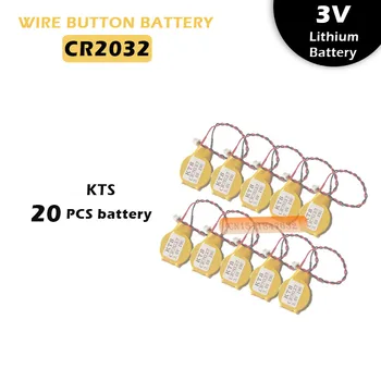 

20Pcs/lot Original KTS CR2032 CR2032W 3V lithium battery Computer motherboard battery Made in Japan