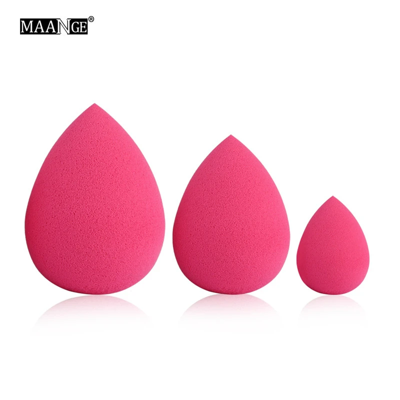 MAANGE New 3Pcs/set Soft Makeup Sponge Egg Water Drop BB Cream Wet Dry Cosmetic Powder Smooth Make Up Puff Maquiagem Tools Gift |