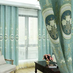 European-style Water-soluble Embroidery Embroidery Embroidery Is Now High Shading Curtains for Living Dining Room Bedroom