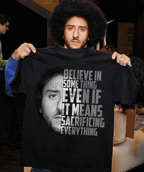 Kaepernick believe in something shirt Clearance