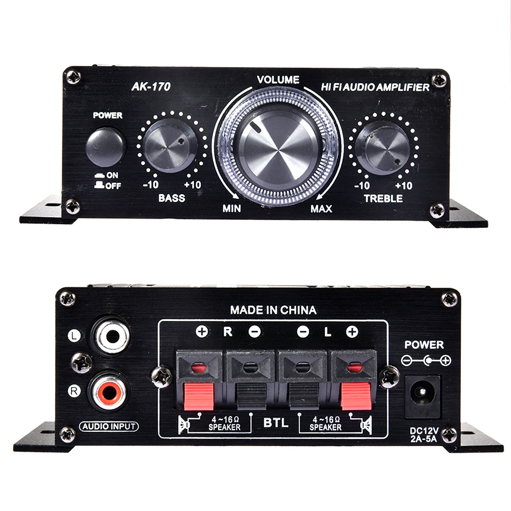 12V 400W Car Amplifier Hi-Fi Car Stereo Music Receiver BT Auto MP3 Player FM Power-Amplifier For SUV Truck