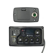JOYO EQ MP3 lcd 3 полосный эквалайзер звукосниматель предусилитель металлический цифровой эквалайзер с функцией настройки гитарные аксессуары звукосниматель