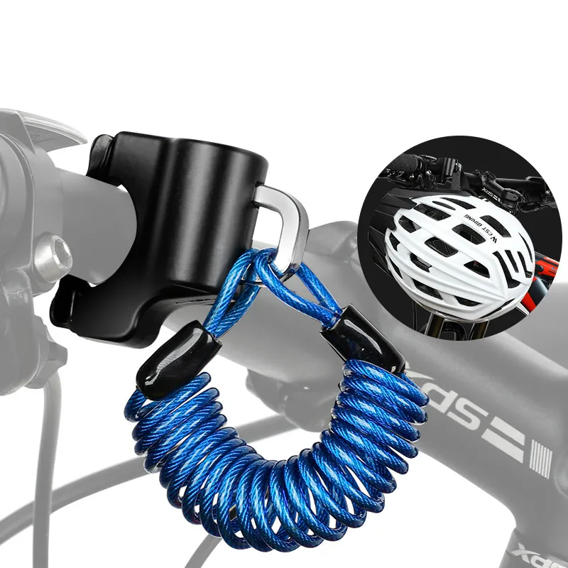 

Bicycle Lock Mini Universal Parts Anti-theft Safety Aluminum Alloy Lock with 2 Keys Foldable Backpack Helmet Steel Cable Lock