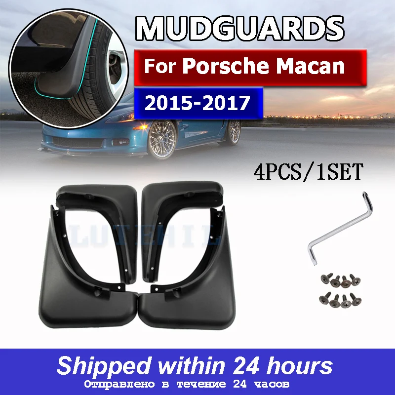 

4 Pcs Car Mud Flaps Splash Guards Mudguard Mudflaps Fenders For Porsche Macan 2015 2016 2017