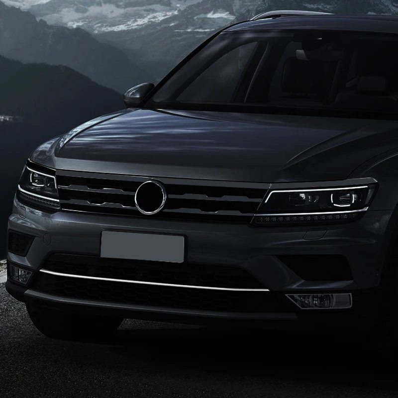 Подходит для Volkswagen Tiguan Sed Gen- автомобильный Стайлинг Хромированная передняя нижняя крышка для гриля защитная накладка 1 шт. авто аксессуары