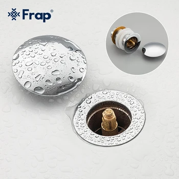 

Frap new bathtub Drain Bath Basin Overflow Hole Sink Tap Push Button Pop up Waste Plug Slotted Kitchen Sinks Drains F65-3 F65-4