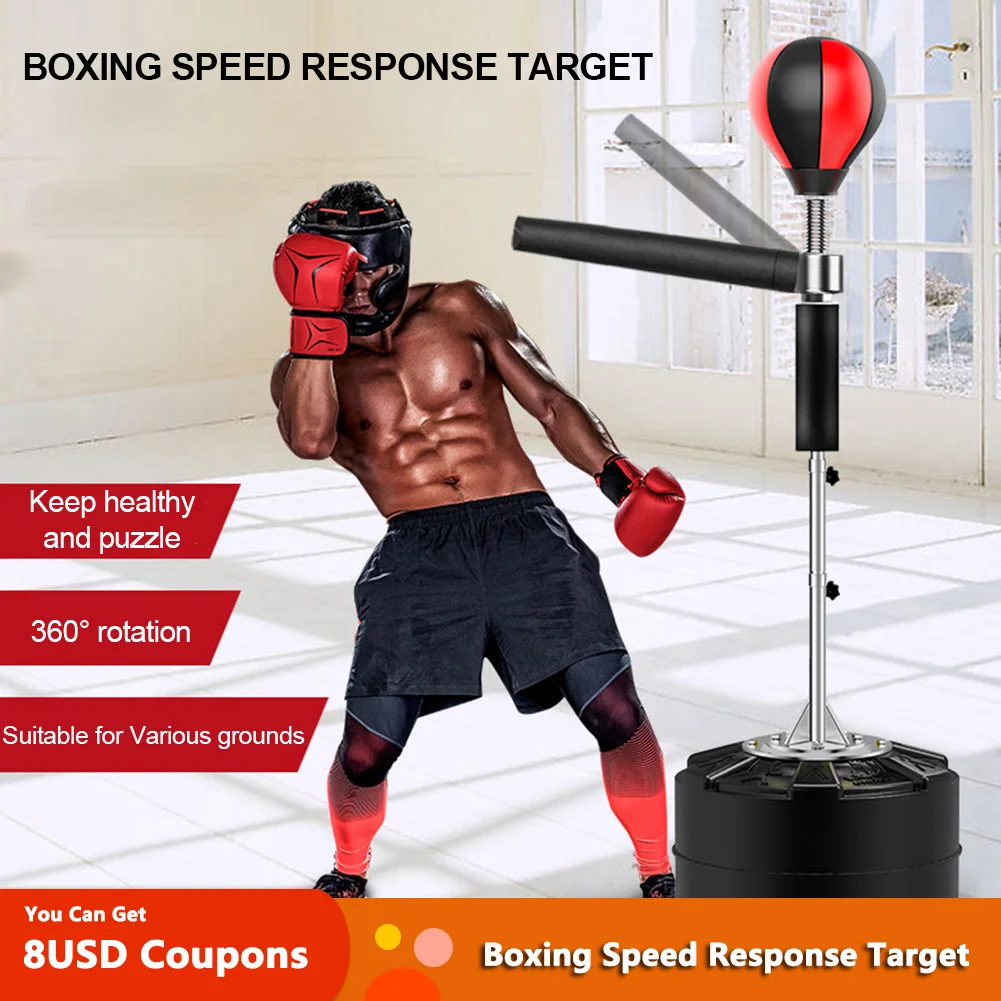 2021 New Professional Heavy Stand Boxing Speed Response Target Punching Bag With 360 Ref lex Bar
