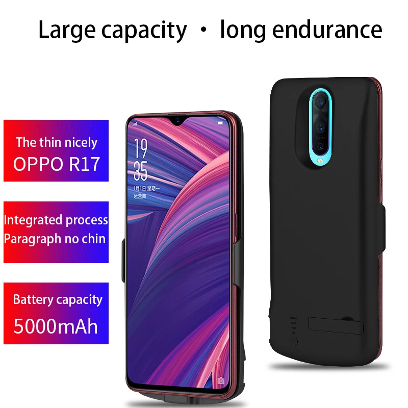 

For Oppo R17 R17 Pro Battery Charger Case 5000mah External Backup Charger Power Bank Battery Case Charging Powerbank Cover Coque
