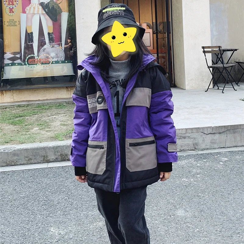 Зимняя куртка для девочек; детская рабочая одежда; Новинка года; плотное хлопковое пальто; верхняя одежда; От 3 до 13 лет одежда для детей-подростков; парка для девочек