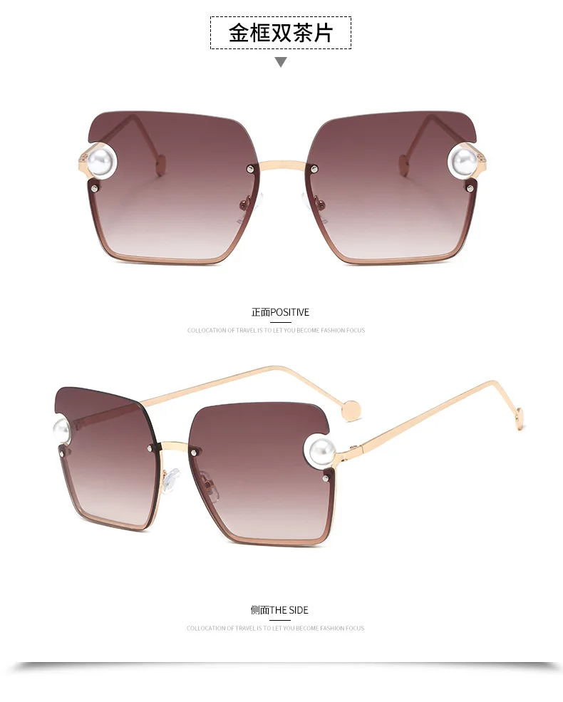 Pearl Square Sunglasses Women Sun Glasses Vintage Small Frame Luxury Brand Designer Men Eyeglasses Retro Shades Sun Glasses NX