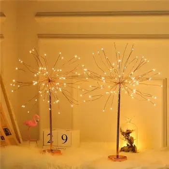 

Top selling Dandelion Shape Table Lamp Star Burst String Light Copper Wire Battery Powered Fairy Lamp for Home Decor