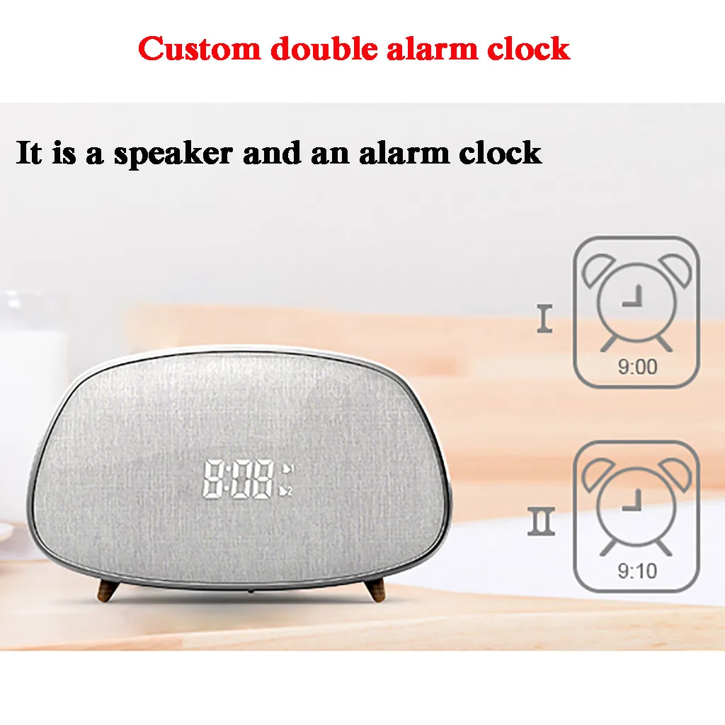 Re-tro деревянный Bluetooth динамик FM радио Будильник wless Bluetooth динамик
