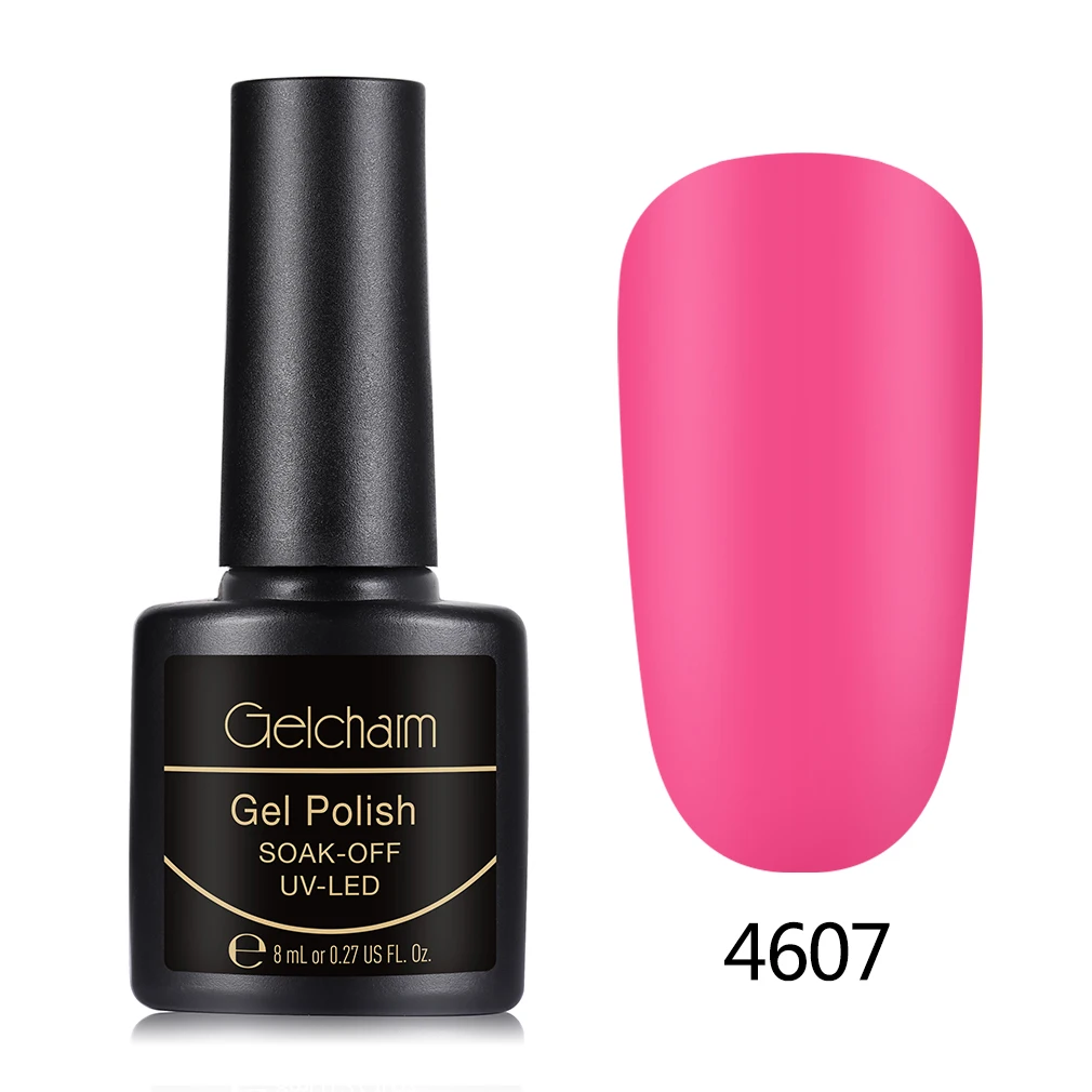 4607 Gelcharm 8 мл матовый эффект УФ-гель для ногтей Гель-лак one step без необходимы вещи наивысшего Базовое покрытие био-Гели Soak Off УФ гель-Лаки DIY гель лак для ногтей - Цвет: 4607